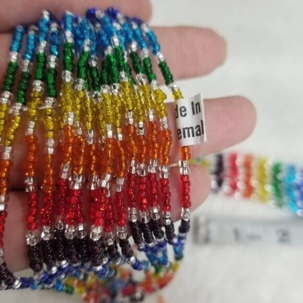 Glass Seed Bead Rainbow Necklace - Picture 5 of 5
